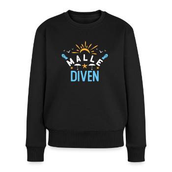 Malle Diven - Frauen Premium Bio Pullover - Schwarz - Vorne - Julia (174cm)