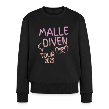 Malle Diven Tour 2025 - Frauen Premium Bio Pullover - Schwarz - Vorne - Julia (174cm)