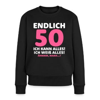 Finally 50 I can do everything I know everything - Women's Premium Organic Jumper - black - Front - Julia (174cm)