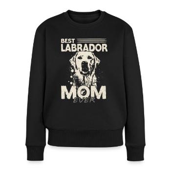 Best Labrador Mom ever | Labrador Retriever - Frauen Premium Bio Pullover - Schwarz - Vorne - Julia (174cm)