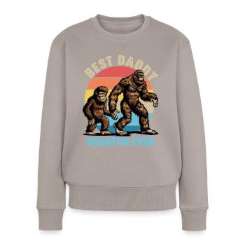 Meilleur Daddy Squatch de tous les temps - Pull Premium bio Femme - taupe - Devant - Julia (174cm)