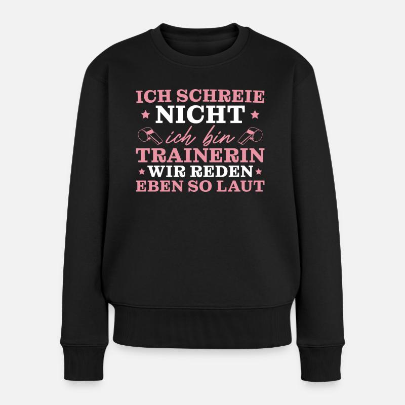 Trainer Humor Personal Trainerin - Frauen Premium Bio Pullover - Schwarz