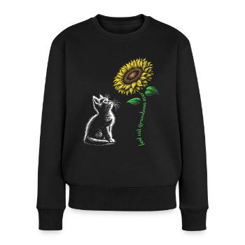 Meilleure grand-mère chat de tous les temps - Pull Premium bio Femme - noir - Devant - Julia (174cm)