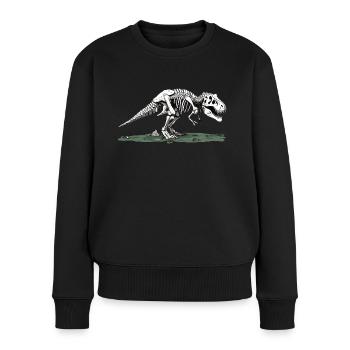 L’humour des dinosaures de la paléontologie - Pull Premium bio Femme - noir - Devant - Julia (174cm)