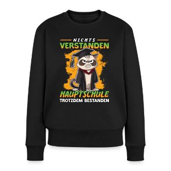 Abschlussklasse | Quali | Hauptschule gerockt - Frauen Premium Bio Pullover - Schwarz - Vorne - Julia (174cm)