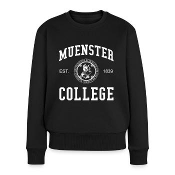 Münster College University Universität Hochschule - Frauen Premium Bio Pullover - Schwarz - Vorne - Julia (174cm)