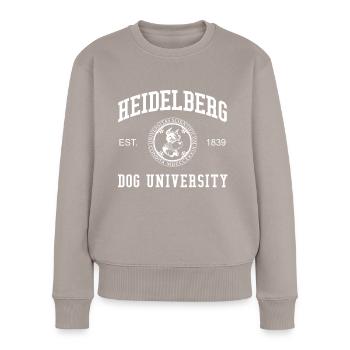 Heidelberg Dog University Universität Hochschule - Frauen Premium Bio Pullover - Taupe - Vorne - Julia (174cm)