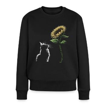 Best Cat Aunt Ever - Frauen Premium Bio Pullover - Schwarz - Vorne - Julia (174cm)