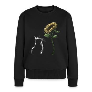 Best Cat Mama Ever - Frauen Premium Bio Pullover - Schwarz - Vorne - Julia (174cm)