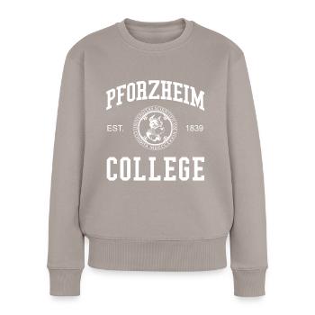 École universitaire du collège Pforzheim - Pull Premium bio Femme - taupe - Devant - Julia (174cm)