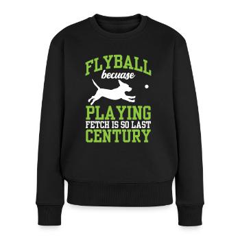 Flyball Canine Sport Agility Parcour Dog - Frauen Premium Bio Pullover - Schwarz - Vorne - Julia (174cm)