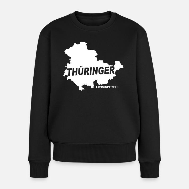 Thüringer Treue - Frauen Premium Bio Pullover - Schwarz