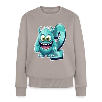 Monster design for children – two years - Women's Premium Organic Jumper - taupe - Front - Julia (174cm)
