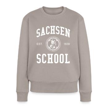 Sachsen School Universität Schule Uni University - Women's Premium Organic Jumper - taupe - Front - Julia (174cm)