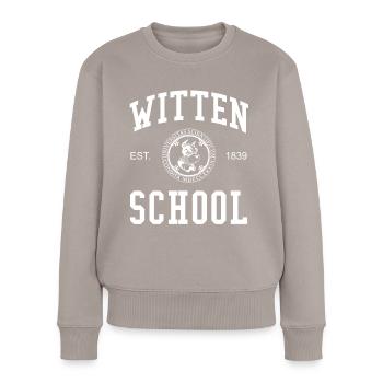 Witten School Hochschule University Schule Uni - Women's Premium Organic Jumper - taupe - Front - Julia (174cm)