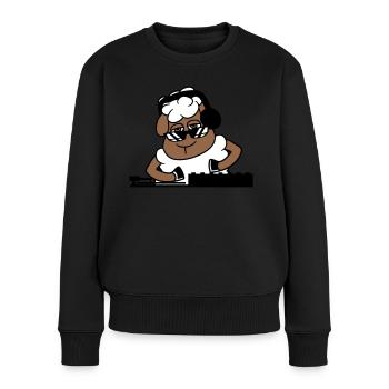 Cool DJ Sheep Sheep Mixer Musique de fête - Pull Premium bio Femme - noir - Devant - Julia (174cm)