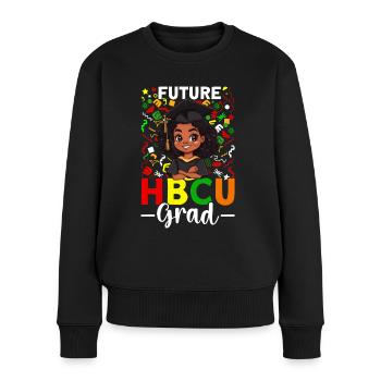 Future HBCU - Frauen Premium Bio Pullover - Schwarz - Vorne - Julia (174cm)