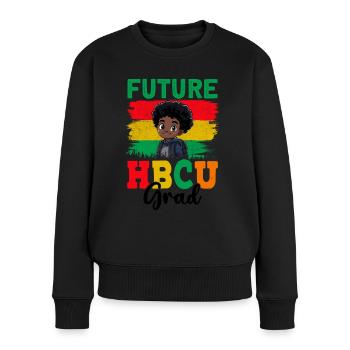 Future HBCU - Frauen Premium Bio Pullover - Schwarz - Vorne - Julia (174cm)