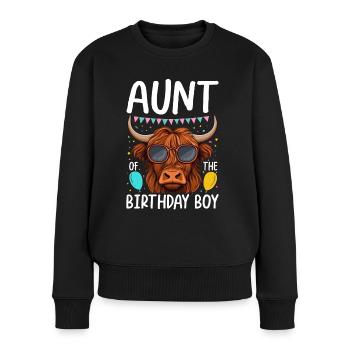 Tante Du Garçon D’anniversaire - Pull Premium bio Femme - noir - Devant - Julia (174cm)