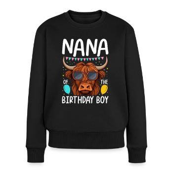 Nana Of The Birthday Boy - Frauen Premium Bio Pullover - Schwarz - Vorne - Julia (174cm)