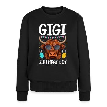 Gigi Du Garçon D’anniversaire - Pull Premium bio Femme - noir - Devant - Julia (174cm)