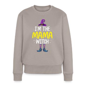 I'm the Mama Witch - Frauen Premium Bio Pullover - Taupe - Vorne - Julia (174cm)