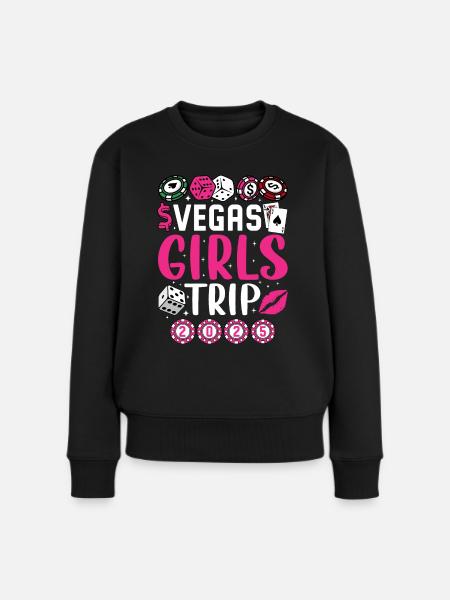 Vegas Girl Trip 2025 - Frauen Premium Bio Pullover - Schwarz