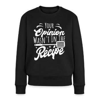 Votre avis n’était pas dans la recette Cuisine amusante - Pull Premium bio Femme - noir - Devant - Julia (174cm)