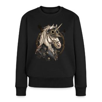 Steam Punk Art Funky Steampunk - Pull Premium bio Femme - noir - Devant - Julia (174cm)