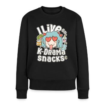 Korean Drama Enthusiast Exclusive Collection Gifts - Frauen Premium Bio Pullover - Schwarz - Vorne - Julia (174cm)