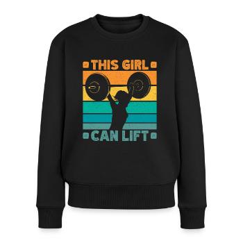 Fitness motivation bodybuilder cette fille lift - Pull Premium bio Femme - noir - Devant - Julia (174cm)
