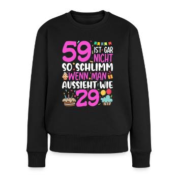 59 isn't so bad - Women's Premium Organic Jumper - black - Front - Julia (174cm)