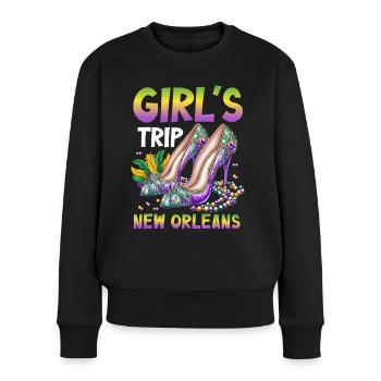 Girls Trip New Orleans - Frauen Premium Bio Pullover - Schwarz - Vorne - Julia (174cm)