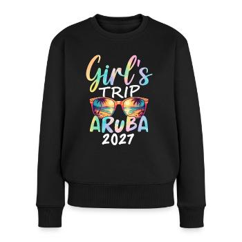 Aruba Girls Trip 2027 - Women's Premium Organic Jumper - black - Front - Julia (174cm)
