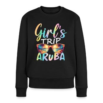 Voyage entre filles à Aruba - Pull Premium bio Femme - noir - Devant - Julia (174cm)