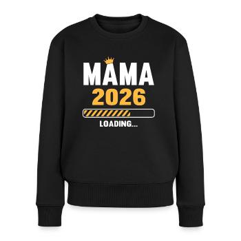 Mama 2026 Loading - Frauen Premium Bio Pullover - Schwarz - Vorne - Julia (174cm)