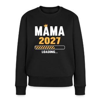Mama 2027 Loading - Frauen Premium Bio Pullover - Schwarz - Vorne - Julia (174cm)