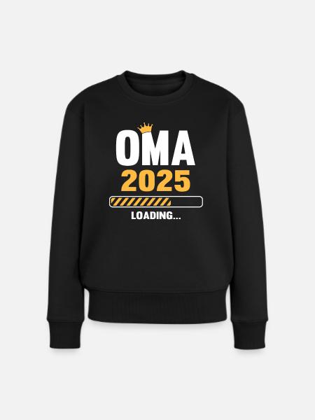 Oma 2025 Loading - Frauen Premium Bio Pullover - Schwarz