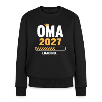 schOma 2027 Loading - Frauen Premium Bio Pullover - Schwarz - Vorne - Julia (174cm)