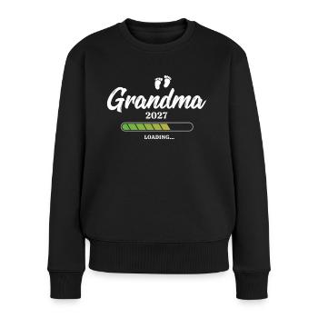 Grandma Loading 2027 - Frauen Premium Bio Pullover - Schwarz - Vorne - Julia (174cm)
