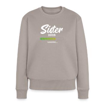 Sister Loading 2028 - Frauen Premium Bio Pullover - Taupe - Vorne - Julia (174cm)