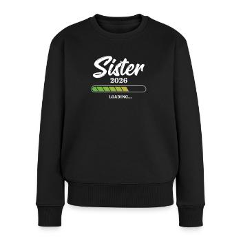 Sister Loading 2026 - Frauen Premium Bio Pullover - Schwarz - Vorne - Julia (174cm)
