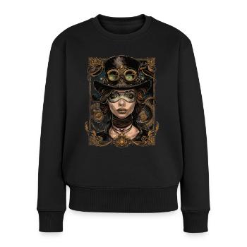 Schöne Frauen Steampunk Liebhaber - Frauen Premium Bio Pullover - Schwarz - Vorne - Julia (174cm)