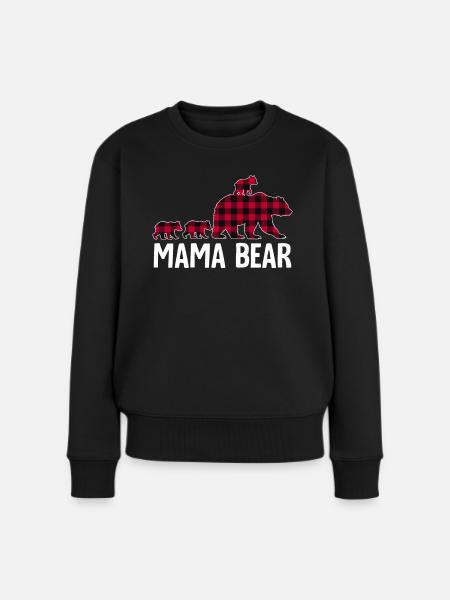 Mama Bear - Frauen Premium Bio Pullover - Schwarz