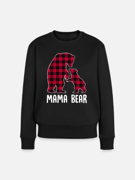 Mama Bear - Frauen Premium Bio Pullover - Schwarz