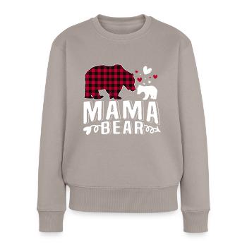 Mama Bear - Women's Premium Organic Jumper - taupe - Front - Julia (174cm)