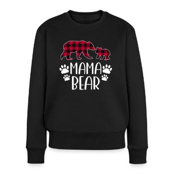 Mama Bear - Frauen Premium Bio Pullover - Schwarz - Vorne - Julia (174cm)