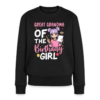 Great Grandma Of The Birthday Girl - Women's Premium Organic Jumper - black - Front - Julia (174cm)