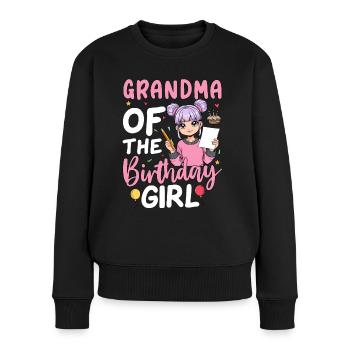 Grand-mère de la fille d’anniversaire - Pull Premium bio Femme - noir - Devant - Julia (174cm)