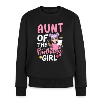 Tante de la fille d’anniversaire - Pull Premium bio Femme - noir - Devant - Julia (174cm)